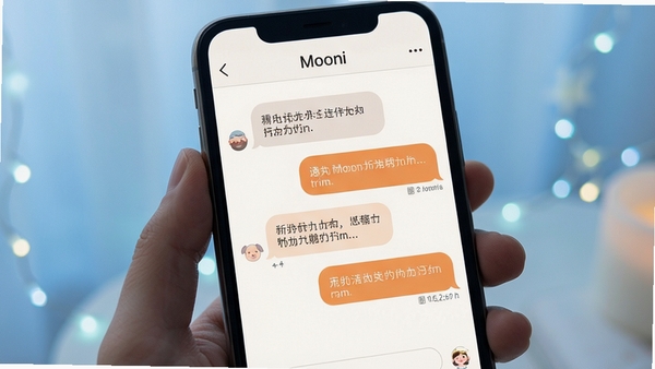 Mooni�����������չʾ���ֻ���Ļ����ʾ��ܰ�Ի����ݣ�������͵���ɫ��ͻ���������Χ