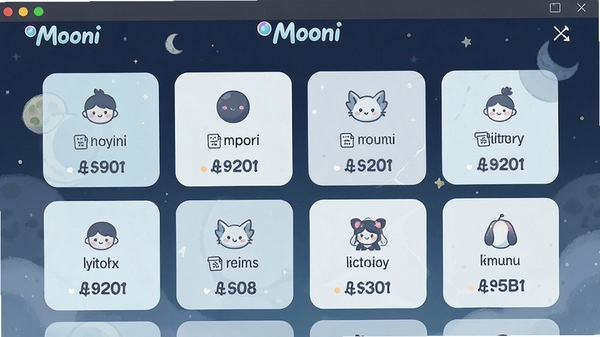 Mooni������ɫ���ѡ����棬չʾ��������ѡ�Ƭ�����������£�����Mooni��ʶ