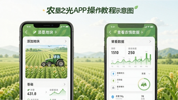 ũ��֮��APP�����̳�ʾ��ͼ���ֻ���Ļ��ʾ���ӵؿ�Ͳ鿴ũ�����ݵĲ������裬������µ�ũҵ������