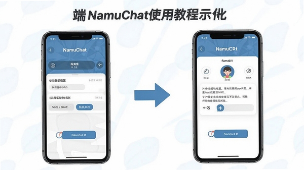 NamuChatʹ�ý̳�ʾ��ͼ��չʾ�ֻ��˰�װȨ����������Ϣ֪ͨ�Ż����裬������˵Ĳ�����������