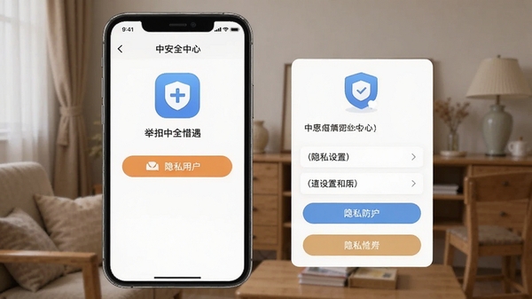 ����ϧ��app��ȫ���Ľ����ͼ��չʾ�ٱ�����˽����ѡ�ͻ���������û���������