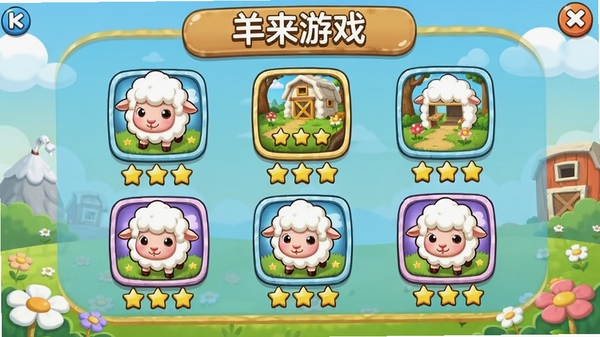 ������Ϸ�ؿ�ѡ����棬չʾ����ؿ�ͼ����Ǽ����ۣ���ͨС������