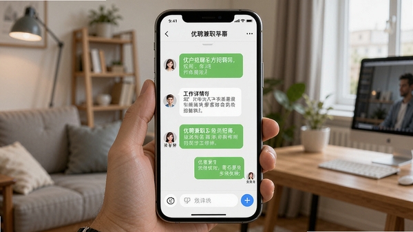 ��Ƹ��ְAPP���칵ͨ���棬�û���������Ƹ�����߽�����ѯ�ʹ������飬�ֻ���Ļ��ʾ�����Ի����ݣ�����Ϊ�Ӽһ�칫����