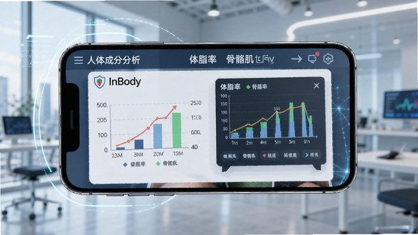 InBody����ɷַ�����������չʾ���ֻ���Ļ��ʾ��֬�ʹ���������ͼ���������Ƽ����