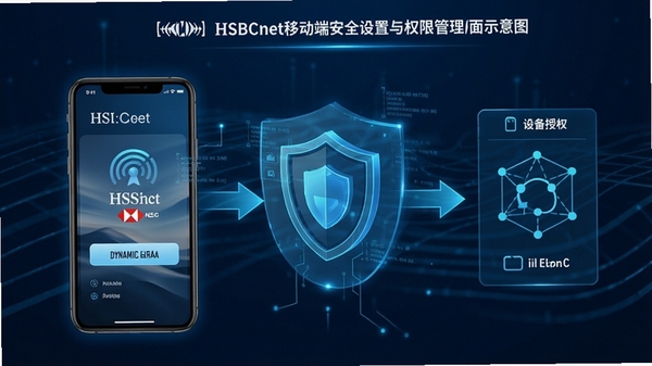 HSBCnet�ƶ��˰�ȫ������Ȩ�޹�������ʾ��ͼ��չʾ��̬��������豸��Ȩ���̣�ͻ����ȫ��������Ƽ�����ɫ
