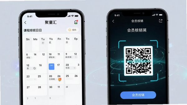 ��ͯ���̼Ҷ�APP��ҳ��ͼ���ص�չʾ�γ��Ű�������ͼ���Ա������ά��ɨ����棬���������ã����пƼ��й�Ч