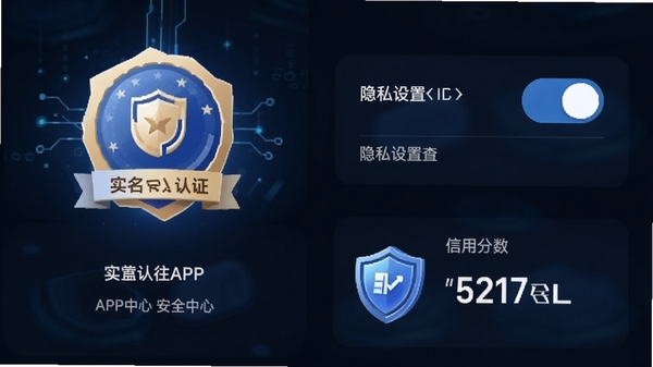 ��������APP��ȫ���Ľ��棬չʾʵ����֤���¡���˽���ÿ��ء����÷���ֵ������ͼ�꣬�Ƽ�����ɫ��
