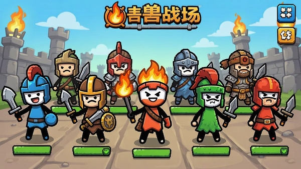 ����˶���ս����Ϸ����ļ���棬���ֻ����սʿ����չʾ��Q�濨ͨ���ɫ������
