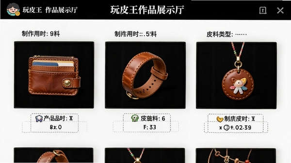 ��Ƥ����Ʒչʾ�����棬�������û������ĸ�ʽ����Ƥ�ߣ��翨�����ֻ���С�Ҽ���ÿ����Ʒ����ע��������ʱ��Ƥ�����ͣ�������������