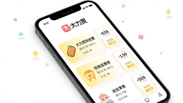 ������app������չʾ���ֻ���Ļ�г��ֹ��ﷵ���Ż�ȯ�б�������Ϊ����ɫ���������ƴ���������չʾ����������������