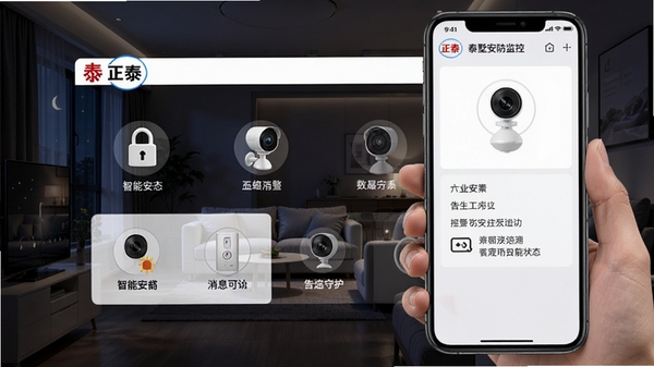 ��̩-̩��������ؽ��棬�ֻ���ʾ��ͥ����״̬��澯��Ϣ���ͣ���������������ͷͼ�꣬ҹ��Ҿӳ�������ȫ�ػ�����