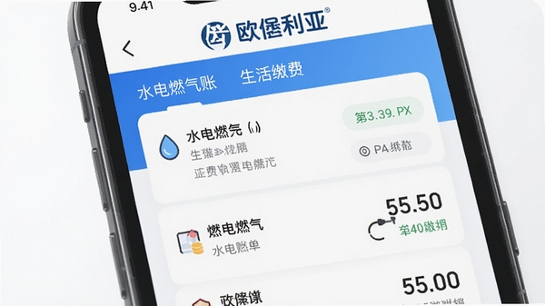 ŷ�������ֻ�App����ɷѹ��ܽ���չʾ����������UI��ƣ�ˮ��ȼ���˵��б��������У���������ŷ������Ʒ�Ʊ�ʶ���������ִ���ˬ