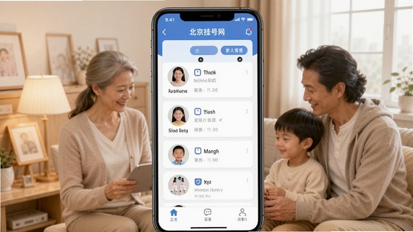 �����Һ���APP�����˺Ź������棬չʾ��λ��ͥ��Ա��������Ϣ��Ƭ�����л�ѡ��Ϊ��ͬ���˹Һţ���ܰ��ͥҽ�Ƴ���