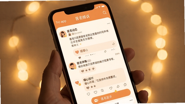 ��˵app�������߽��棬��ůɫ�����ֻ���Ļ��ʾ������̬��ů�Ļظ�����������͹���