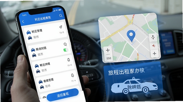 �ó̳���˾��Ӧ�ý���չʾ���ֻ���Ļ��ʾ���������б����ͼ��λ����ɫ�Ƽ���񣬳��⳵ͼ����Ŀ��˾���˽ӵ���������
