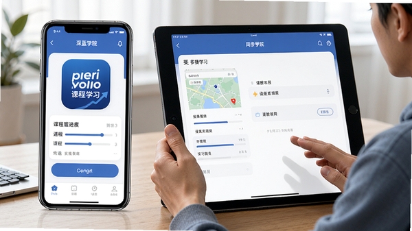 ����ѧԺAPP���ֻ���ƽ���ϵĶ��ͬ��ѧϰ������չʾ�γ̽���ʵʱ���£�ͻ�����ѧϰ����