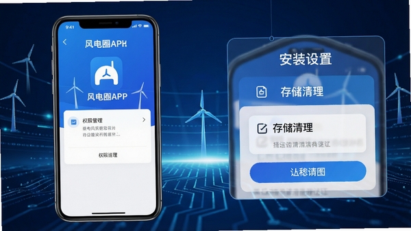 ���ȦAPP��װ���ý���ʾ��ͼ���ֻ���Ļ��ʾȨ�޹����ʹ洢����ѡ�����Ϊ�Ƽ�����ɫ��