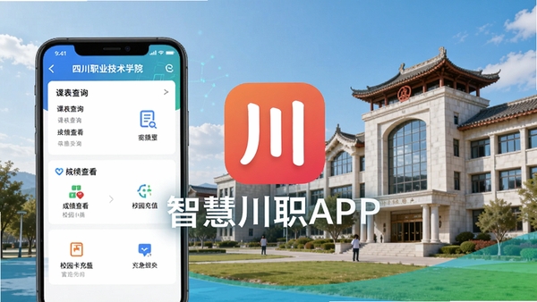 �ǻ۴�ְAPP�ٷ�����ͼ��չʾ�ֻ������пα���ѯ���ɼ��鿴��У԰����ֵ�ȹ���ģ�飬����Ϊ�Ĵ�ְҵ����ѧԺ��־�Խ�����ɫ���������£��Ƽ�����У԰���ϣ������������ǻ۴�ְAPPͼ������ֱ�ʶ