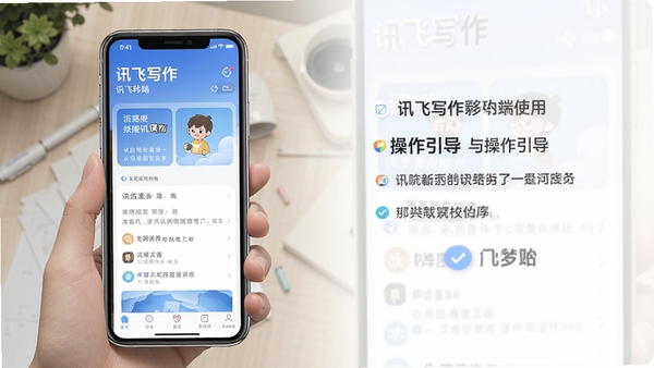 讯飞写作移动端使用界面与操作引导