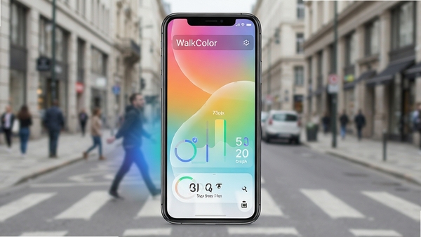 WalkColor��������չʾ���ֻ���Ļ��ʾ��ɫ�����ֽ�벽��ͳ�ƣ�����Ϊ���нֵ���������¼�Լ