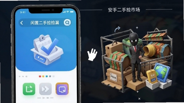 闲置二手捡漏市场APP安全交易提示与避坑指南示意图
