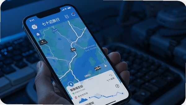 ��ʮ������APP���ܹ滮·�߽���չʾ���ֻ���Ļ��ʾ��ͼ���г��б����Ƽ�����ɫ��
