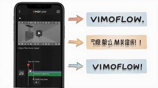 VIMOFLOW���������̳�ʾ��ͼ���ֻ���Ļ��ʾ�������裬�Ա�����ʾ���ֺͼ�ͷ��ע������ѧ���