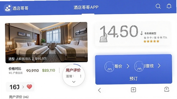 �Ƶ���APP�Ƶ�����ҳ�棬չʾ����ͼƬ���۸�Ա����û����ۣ������������ۣ�ͻ���ȼ۹�����Ԥ����ť