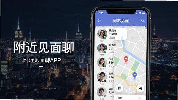 ����������APP����չʾ���ֻ���Ļ����ʾͬ���û��б��͵�ͼ��λ��ǣ������ǳ���ҹ����ͻ�����������������������罻��Χ