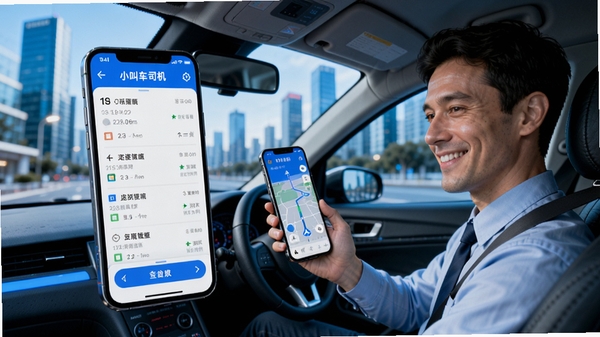 С�г�˾��APP�ٷ�����ͼ չʾ�ֻ���Ļ�������Ķ����б��͵������� ˾�����ڳ���΢Ц�Ų鿴�ֻ� �ִ����г��г��� ������ɫ�� �Ƽ���������н�� ����дʵ���