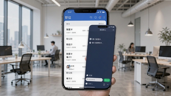 徲���Ƹ��������չʾ���ֻ���Ļ����ʾְλ�б����������촰�ڣ�����Ϊ�ִ��칫������ͻ����Ƹ��ְ����