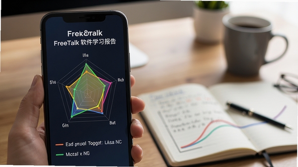 FreeTalk����ѧϰ�����������״�ͼ���棬�ֻ���Ļչʾ��ɫ�״�ͼ��������ߣ�����Ϊ������ʼǱ�������ѧϰ�ɹ����ӻ�