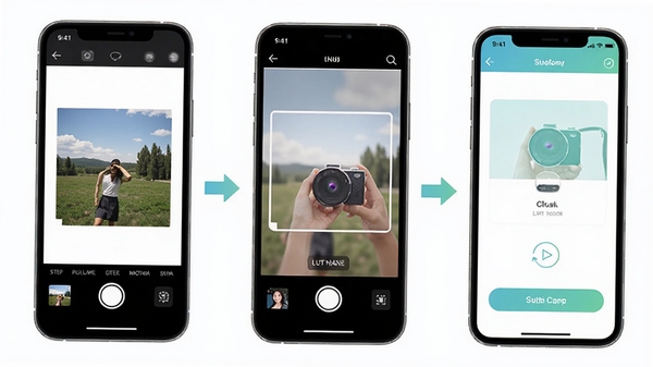 Lut��� app ���ֲ����̳�ʾ��ͼ���ֻ�����չʾ�ӵ�����Ƭ�������˾��ٵ������������������̣�������������ɫ����