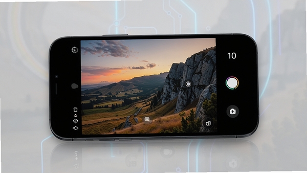 Lut��� app �˾���ɫ����չʾ���ֻ���Ļ����ʾһ�ŷ羰��Ƭ�������õ�Ӱ��LUT�˾���ɫ��Ũ�����������ִ����Ƽ���ʮ��