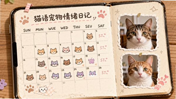 è����������ռǽ��棬�����ϱ����è������ͼ�꣬�Ա���è����Ƭ����ܰ���˷��