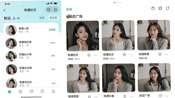 �����罻Ӧ�ý����ͼ��չʾ���������б��붯̬�㳡����������ִ�
