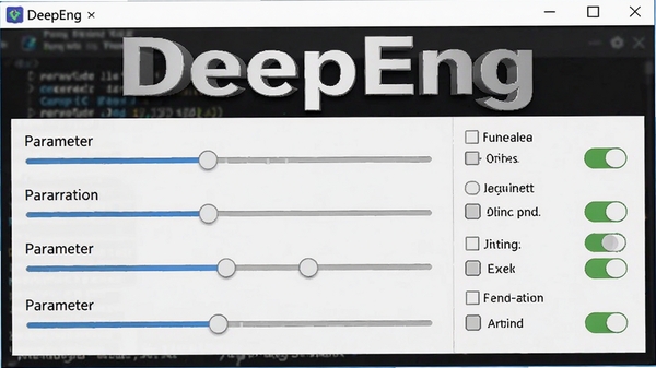 DeepEng���Ի����ý����ͼ��չʾ�������ڻ����ѡ��أ�DeepEng���������ڽ��涥����Ŀλ��