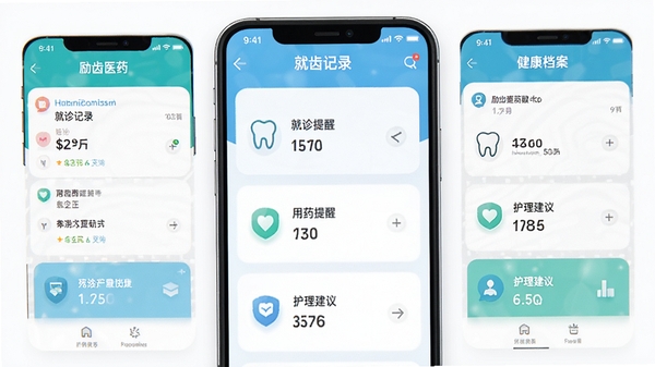 ����ҽҩAPP���˿�ǻ�����������棬չʾ�����¼����ҩ���ѡ���������ȹ���ģ�飬�ֻ�UI����չʾͼ