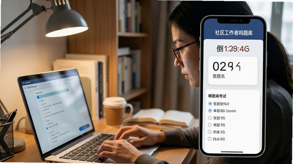 ���������������ģ�⿼�Խ��棬�ֻ���Ļ��ʾ����ʱ�����⿨�͵�ѡ��ѡ���������רע���⣬����Ϊ�鷿������ͻ��������������ʵ��