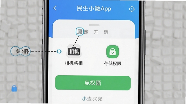 ����С΢App��װȨ������ʾ��ͼ���ֻ���ĻչʾȨ�޿������棬��ע�����洢Ȩ�ޣ����ֱ��