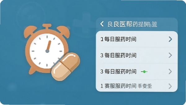 ��ҽ����ҩ�������ý��棬�ֻ�����ͼ����ҩ��ͼ���ϣ���ʾÿ�շ�ҩʱ���б�
