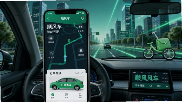˳�糵���г�����APP����չʾ���ֻ���Ļ��ʾ����·��ƥ��Ͷ������͹��ܣ�����Ϊ���е�·����ɫ����Ԫ�أ��Ƽ���ʮ��