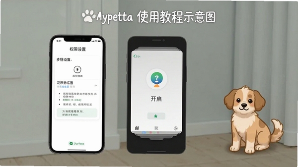 Mypettaʹ�ý̳�ʾ��ͼ���ֻ���Ļ��ʾȨ�����ò��裬�������������棬�Ա��г����ڽ�������������