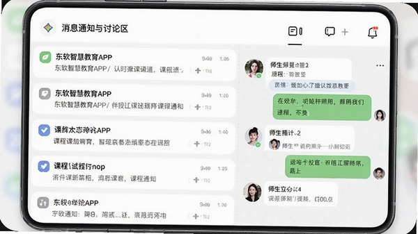 �����ǻ۽���APP��Ϣ֪ͨ�����������棬��ʾ�����γ�֪ͨ��ʦ�������Ի�