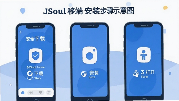 JSoul�ƶ��˰�װ����ʾ��ͼ���ֻ���Ļչʾ���ء���װ�����������裬����ƽ�������ɫ��ɫ����ͻ����ȫ��������ٰ�װ
