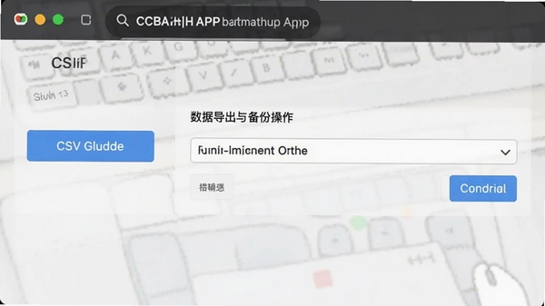 好身材App数据导出与备份操作界面截图,展示CSV导出按钮和文件保存路径