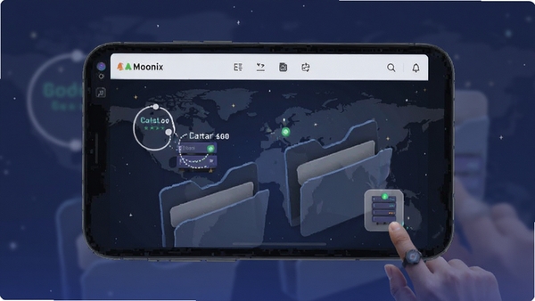 Moonix 移动端权限设置与文件夹扫描界面示意图