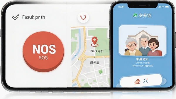 �������������й��ܽ��棬���˰���SOS��ť���ֻ�������λ��ͼ�ͼ���֪ͨ����������ť��ƣ���ȫ�ػ�����