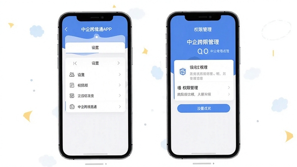 ����羳ͨAPPʹ�ý̳�ʾ��ͼ���ֻ���Ļչʾ���ò˵���Ȩ�޹������棬��ƽ�����