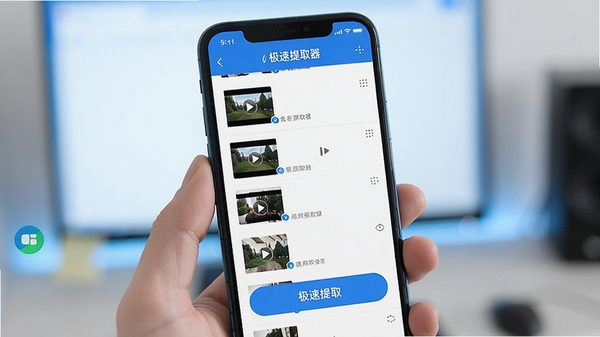 ��Ƶ��ȡ�������������չʾ���ֻ���Ļ����ʾ��Ƶ�ļ��б�����ȡ��ť������Ϊ��������ɫ����ͻ��������ȡ����